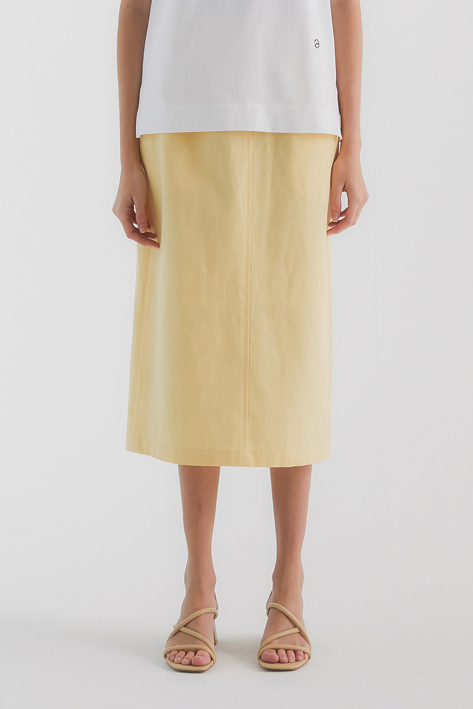 [정소민 착용]Merci H-line Skirt_Light Yellow