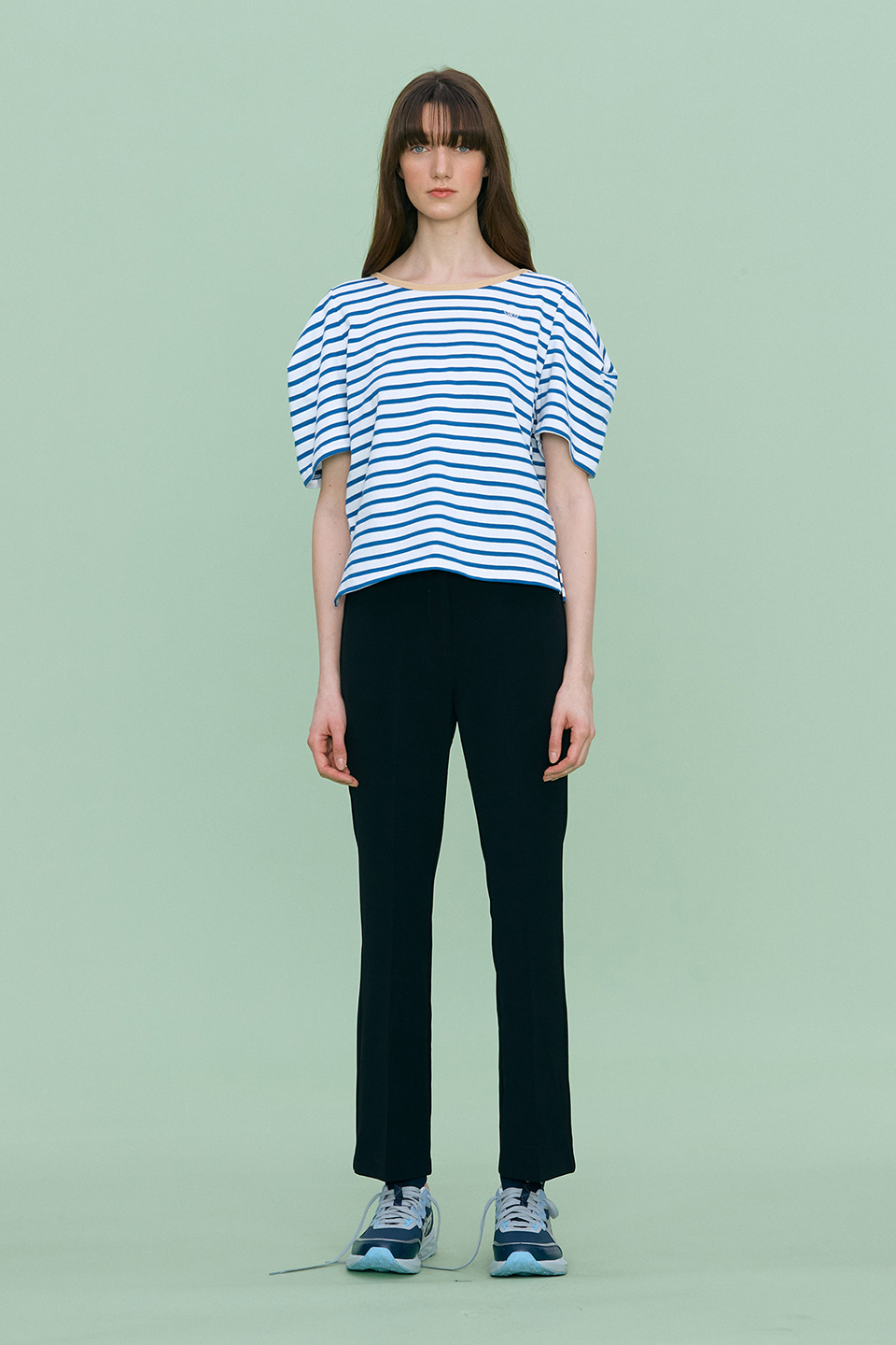 Striped Short Sleeved T-shirts_BLUE