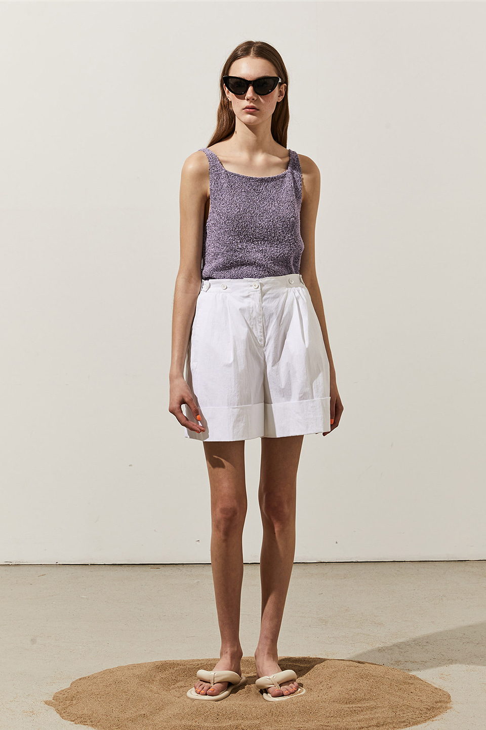 [Outlet] Sleeveless Knit Top_VIOLET