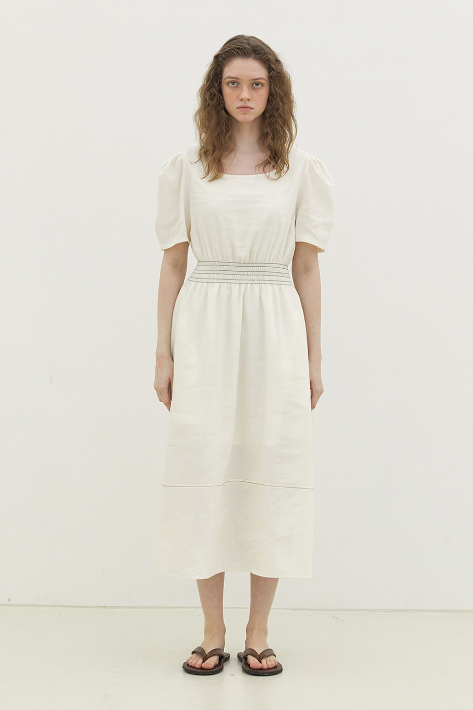 [Outlet] Ivy Smoking Dress_WHITE