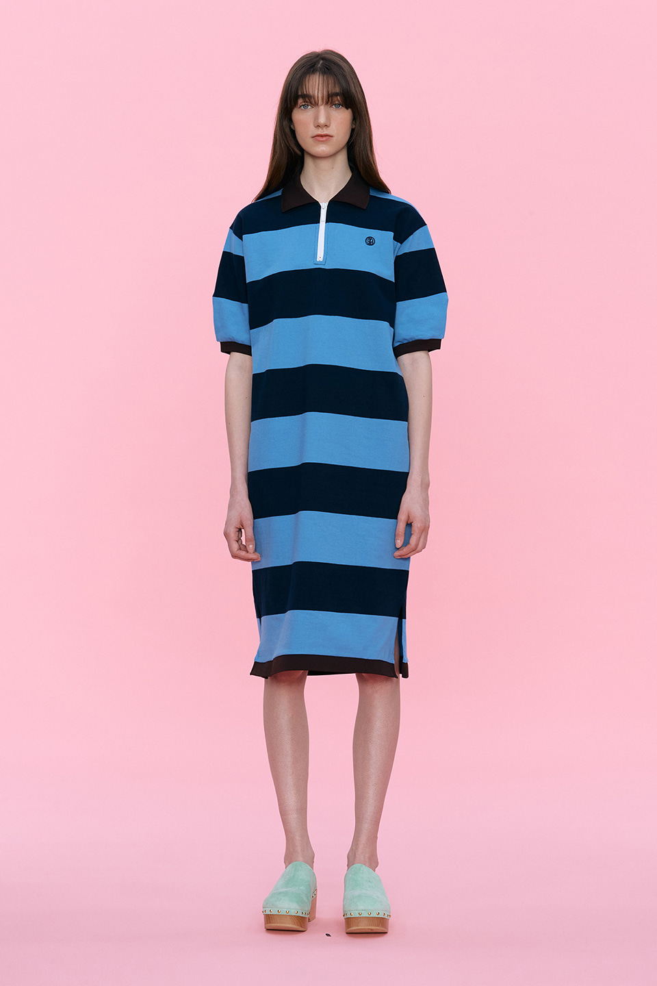 Striped Jersey Dress_BLUE