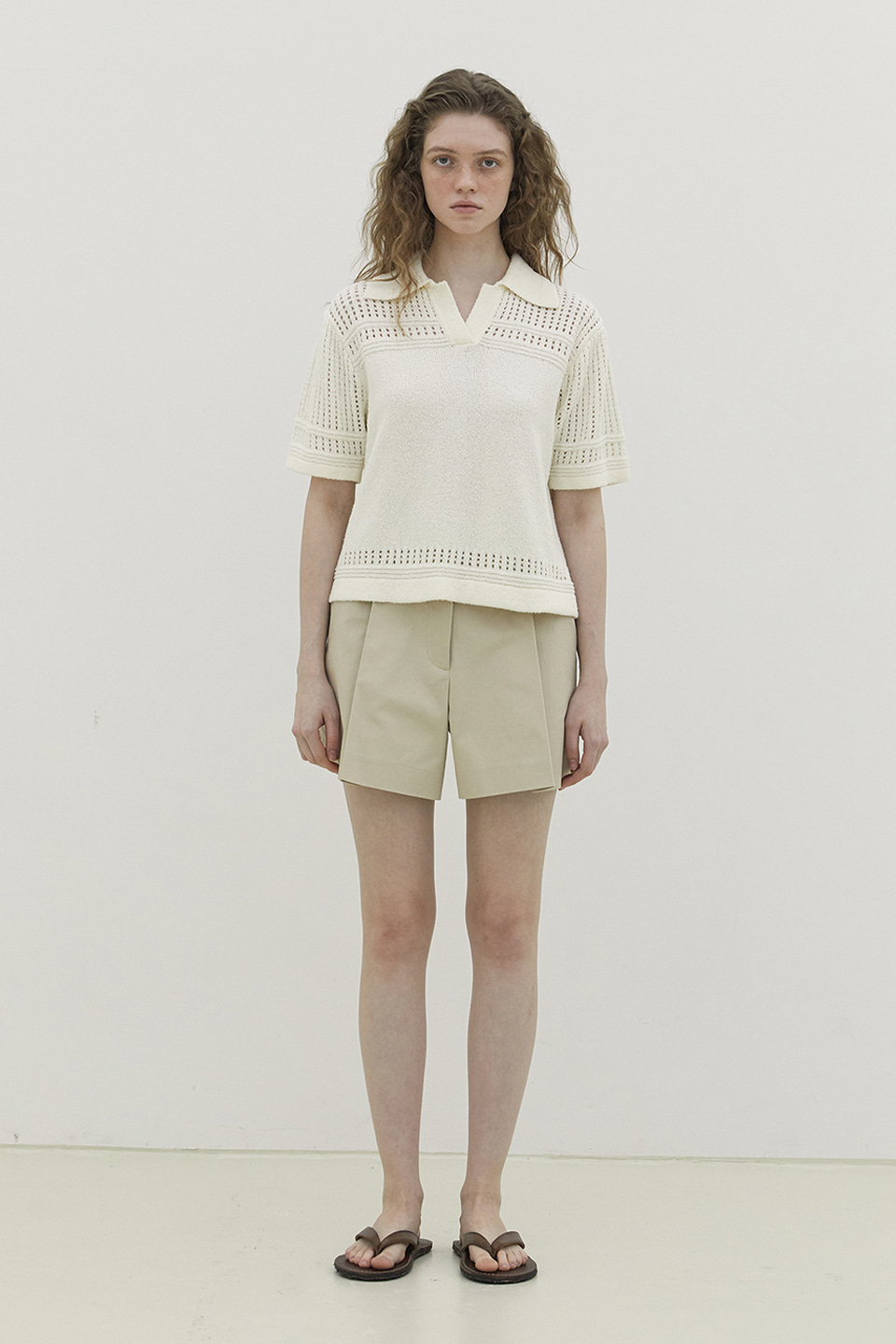 [Outlet] Scasi Short Sleeved Knit_IVORY