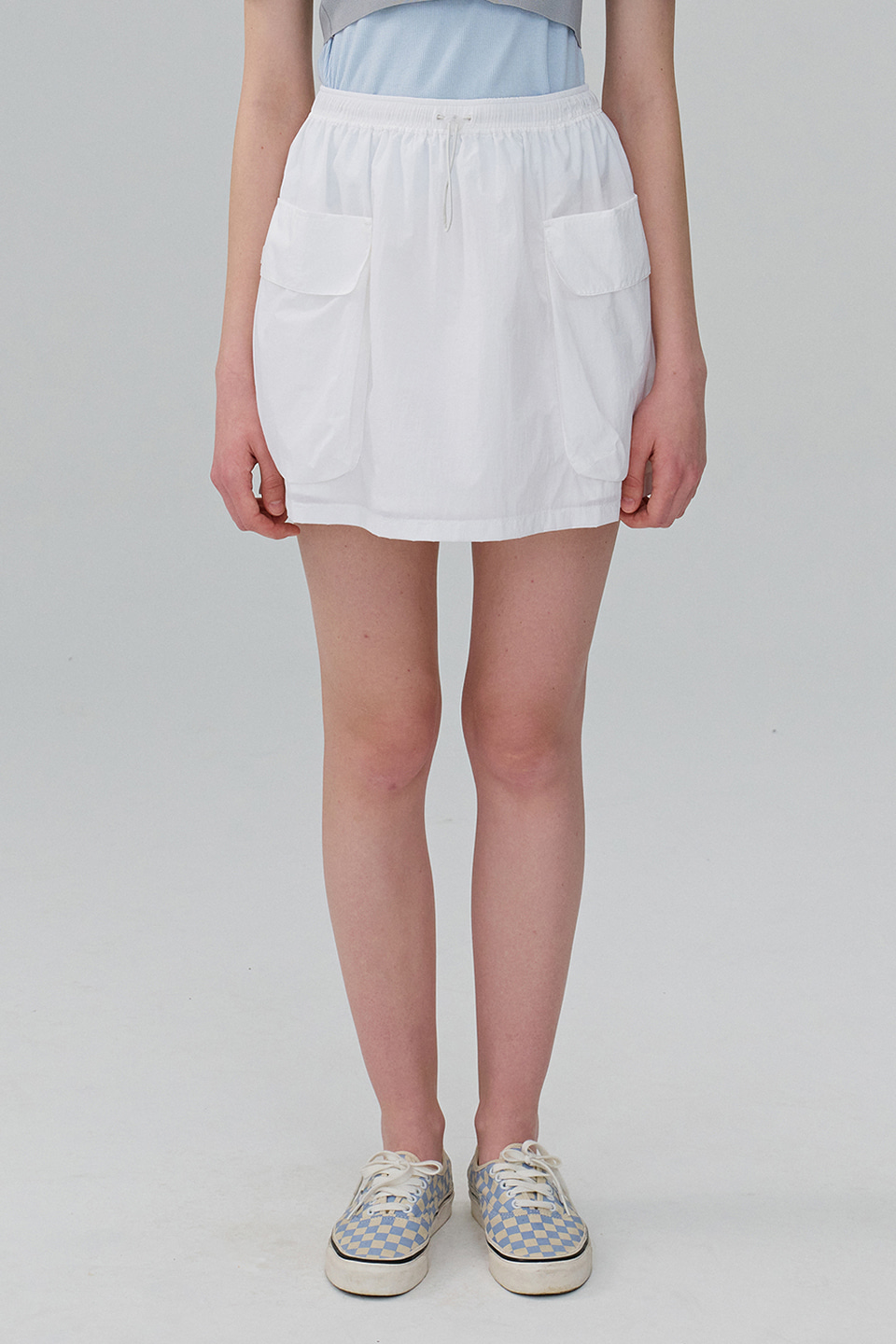 [Outlet] Cargo Mini Skirt_WHITE