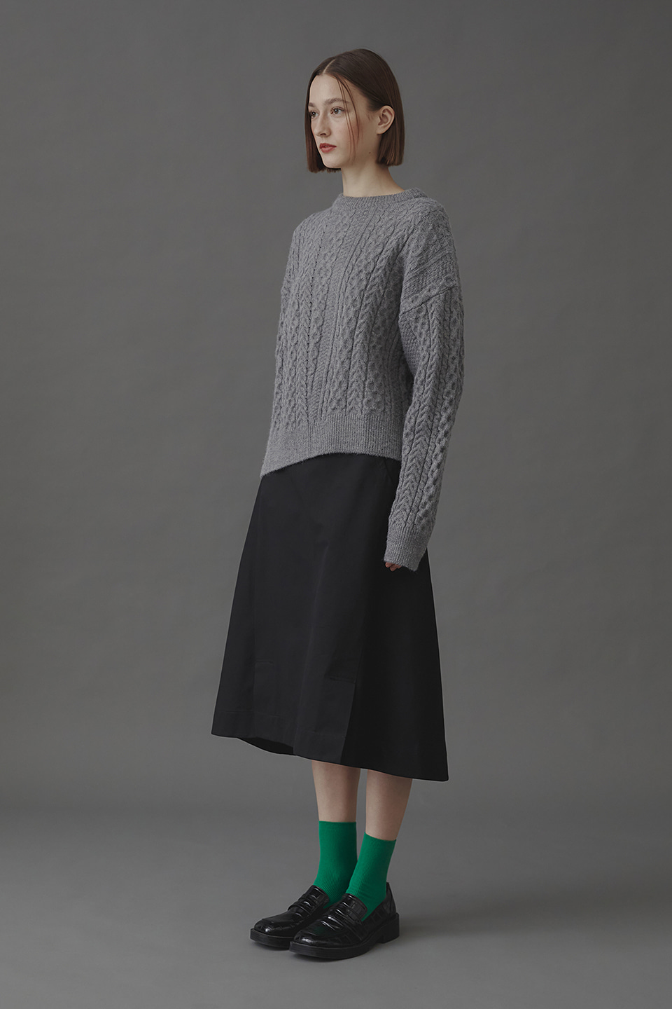 Maty Cable Knit_Grey