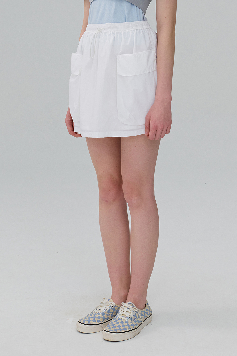 [Outlet] Cargo Mini Skirt_WHITE